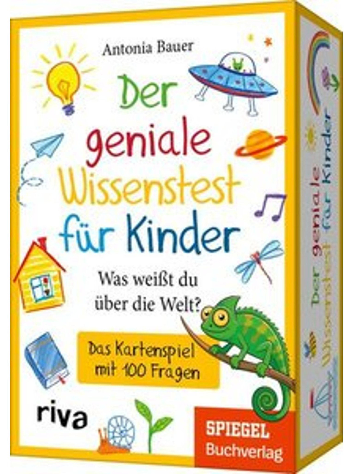 Riva Riva Verlag Slimme kennisquiz voor kinderen - Kaartspel met 100 vragen voor kinderen vanaf 8 jaar