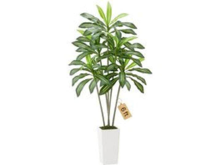 VEVOR Künstlicher Dracaena-Baum, 1,8 m, Drachenbaum, tropische Pflanzen mit weißem, hohem Pflanzgefäß, Kunstseidenpflanze im Topf, große Bäume für Veranden, Wohnzimmer, Terrassen Zuhause, Büro