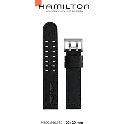 Hamilton - Khaki Aviation Band-set Leder-schwarz-20/20 H690.646.110 - schwarz