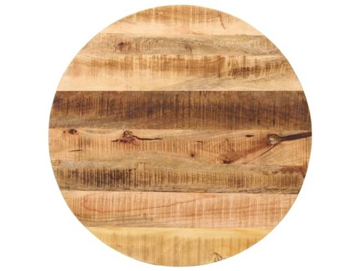 HEFZGDB Runde Tischplatte Ø 80x3,8 cm aus massivem Mangoholz mit rustikalem Design für Essbereich Ersatzplatte robuste Möbelstücke einfache Reinigung Glatte Oberfläche vielseitig