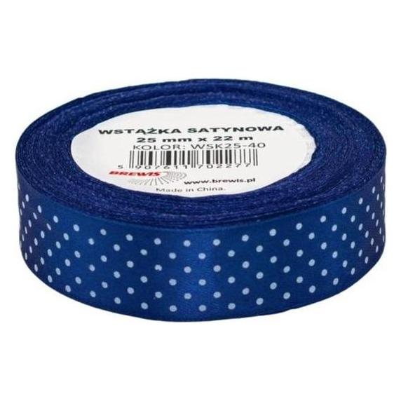 Brewis Blau gepunktetes Satinband 25mmx22m (47593278)