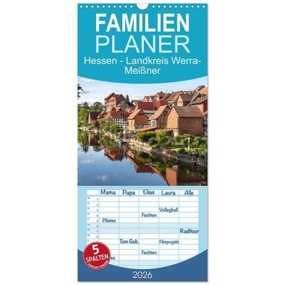 Familienplaner 2026 - Hessen - Landkreis Werra-Meißner mit 5 Spalten (Wandkalender, 21 x 45 cm) CALVENDO