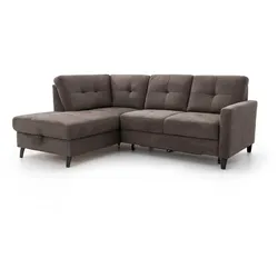 sit & more Ecksofa Valona Stoff Braun Espresso