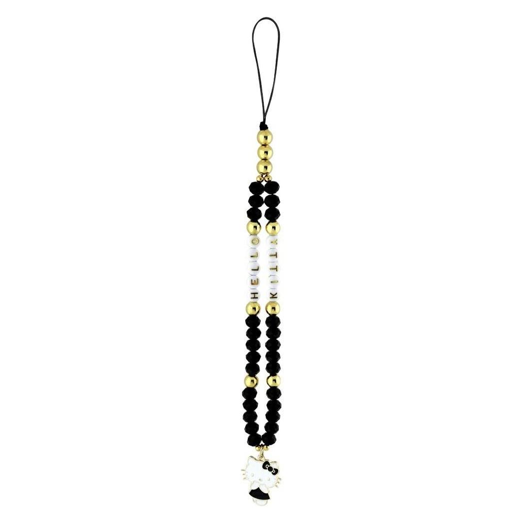 Hello Kitty Pearls and Beads Kitty Charm Universal Hand Strap - black (HKSTBEHK)