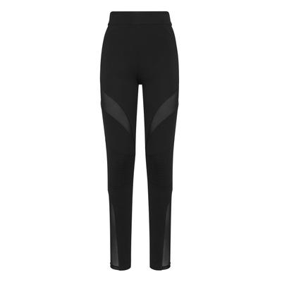 Leggings PHILIPP PLEIN "Leggings", Damen, Gr. L, US-Größen, schwarz (02, schwarz), Obermaterial: 70% Viskose, 22% Polyester, 8% Elasthan, Hosen Leggings
