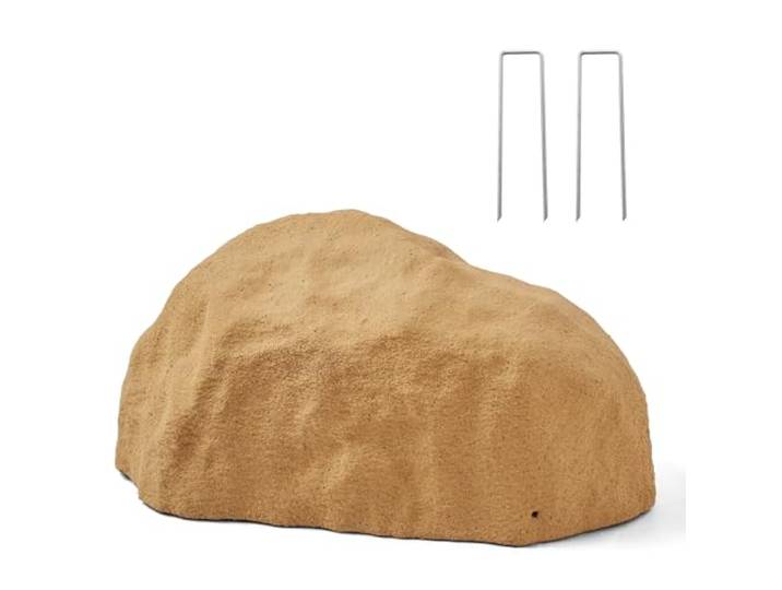 VEVOR Faux Rocher Jardin\, Couverture Décorative en Roche Artificielle\, Aspect Réaliste\, Fausse Pierre Creuse pour Cacher Pompe Puits\, Décoration Jardin\, Paysage Extérieur\, Jaune Sable\, Petite Taille
