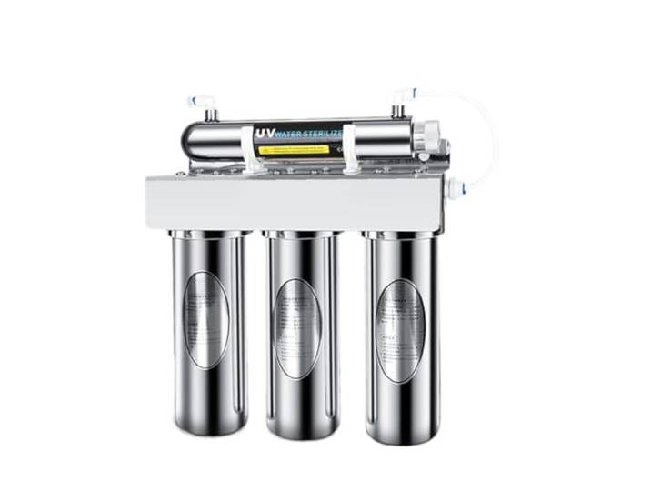 4-stufiger Wasserreiniger, UV-Sterilisator, Wasserfilter for die Küche unter der Spüle for das Trinkwasserfiltrationssystem zu Hause