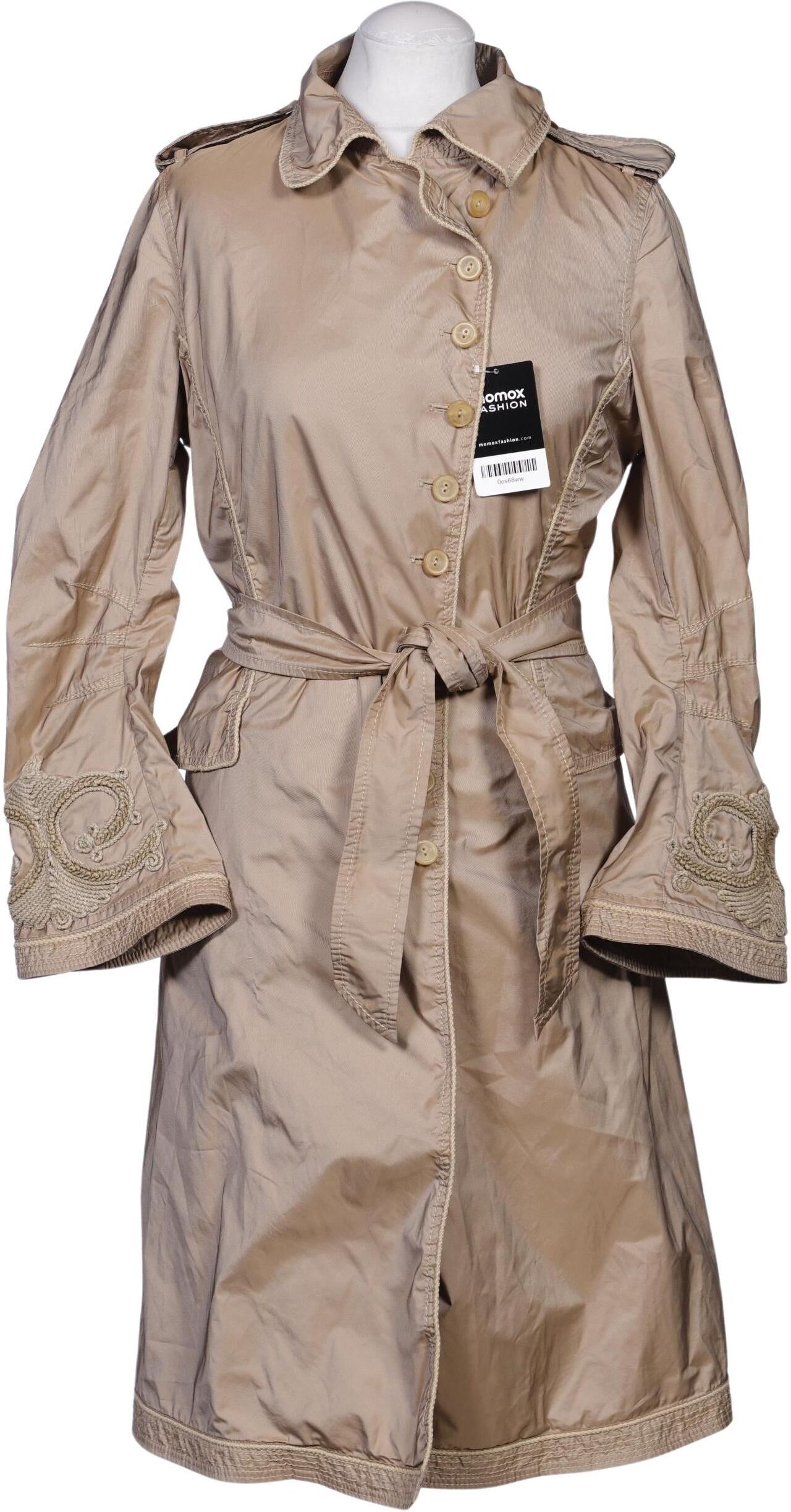Ermanno Scervino Damen Mantel, Beige, Gr. M, kein / Etikett - Second Hand