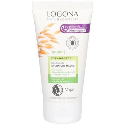 Nourish Beruhigende Overnight Maske mit Bio-Hafer, Bio-Aprikosenkernöl + Vitamin E und F u 50 ml