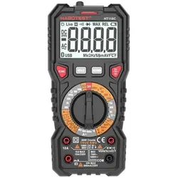 Habotest, Multimeter, Digital Multimeter with Flashlight HT118C, True RMS, NCV, battery testing (Hand-Multimeter)