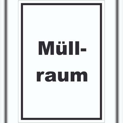 HB-Druck Müllraum Aufkleber mit Text Abfall Mülltrennung hochkant A3 (297x420mm)