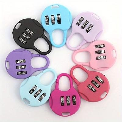 3/6/10 Stück robuste Mini-Zahlenschlösser mit Schlüssel, Kunststoff-Reisegepäckschlösser für Taschen, Schubladen, Kisten, Rucksäcke, Laptoptaschen, verschiedene Farben