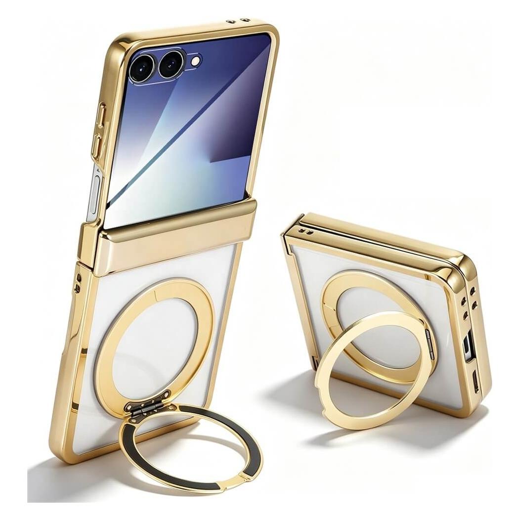 Cover-Discount Galaxy Z Flip8 - Magnetische Hülle mit Kickstand im Metall-Look (Samsung Galaxy Z Flip8) (76738127)