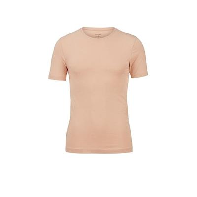 T-Shirt OLYMP "Casual", Herren, Gr. L, braun (caramel), Obermaterial: 94% Baumwolle, 6% Elasthan, Rundhals, Shirts T-Shirt