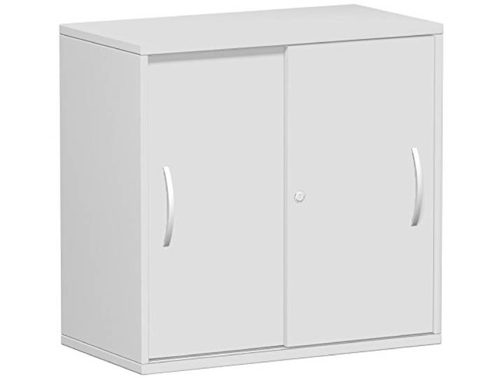 Gera Möbel Schranksystem Flex Schiebetürenschrank, Holzdekor, lichtgrau/lichtgrau, 80 x 42.5 x 79.8 cm