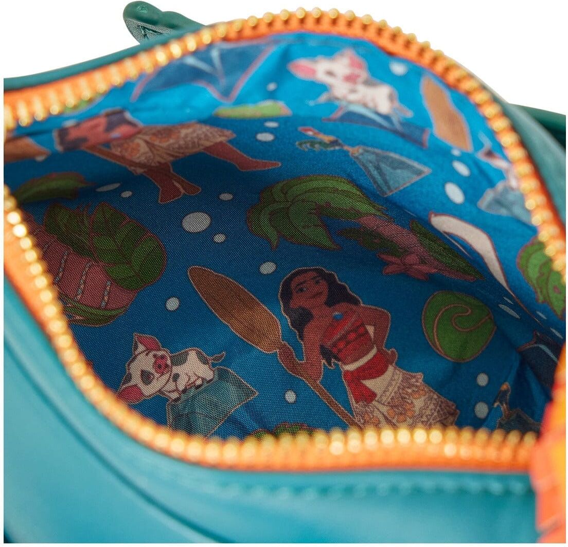 Loungefly Disney Moana Hei Hei Figural Crossbody Bag - Red/Orange/Coral/Teal Crossbody