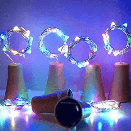 Inspire Curations Solar Wine Bottle Cork Fairy Lights 20 LED 1pcs Colored Light