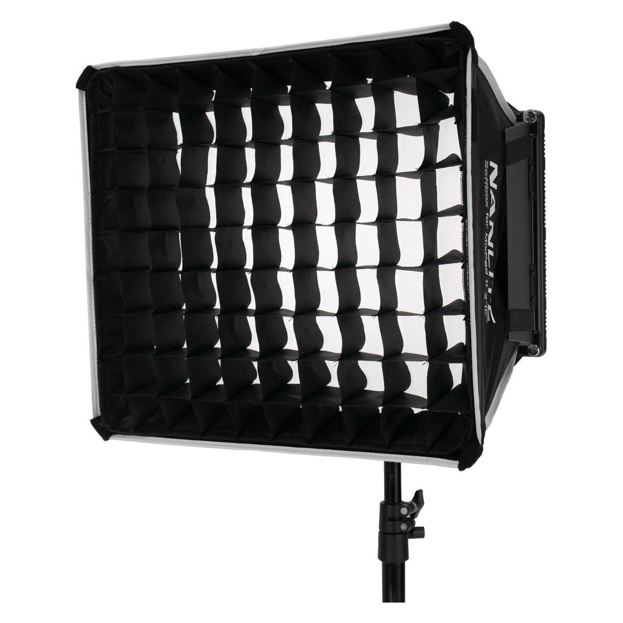 Nanlite Barndoor w/ Softbox And Eggcrate Grid (Mixpad II 27C) (NL-BD-MPII27C) (Softbox) (NL-BD-MPII27C)