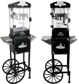 Kodotan sofa Popcorn Machine with Cart ,Wheels & 10 Oz Kettle Popcorn Maker Measuring 3 plastic spoon Home Theater Popcorn Machine