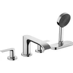 hansgrohe Vivenis 4-Loch Wannenrandarmatur mit Schlauchbox (sBox), 75444000, Farbe: Chrom
