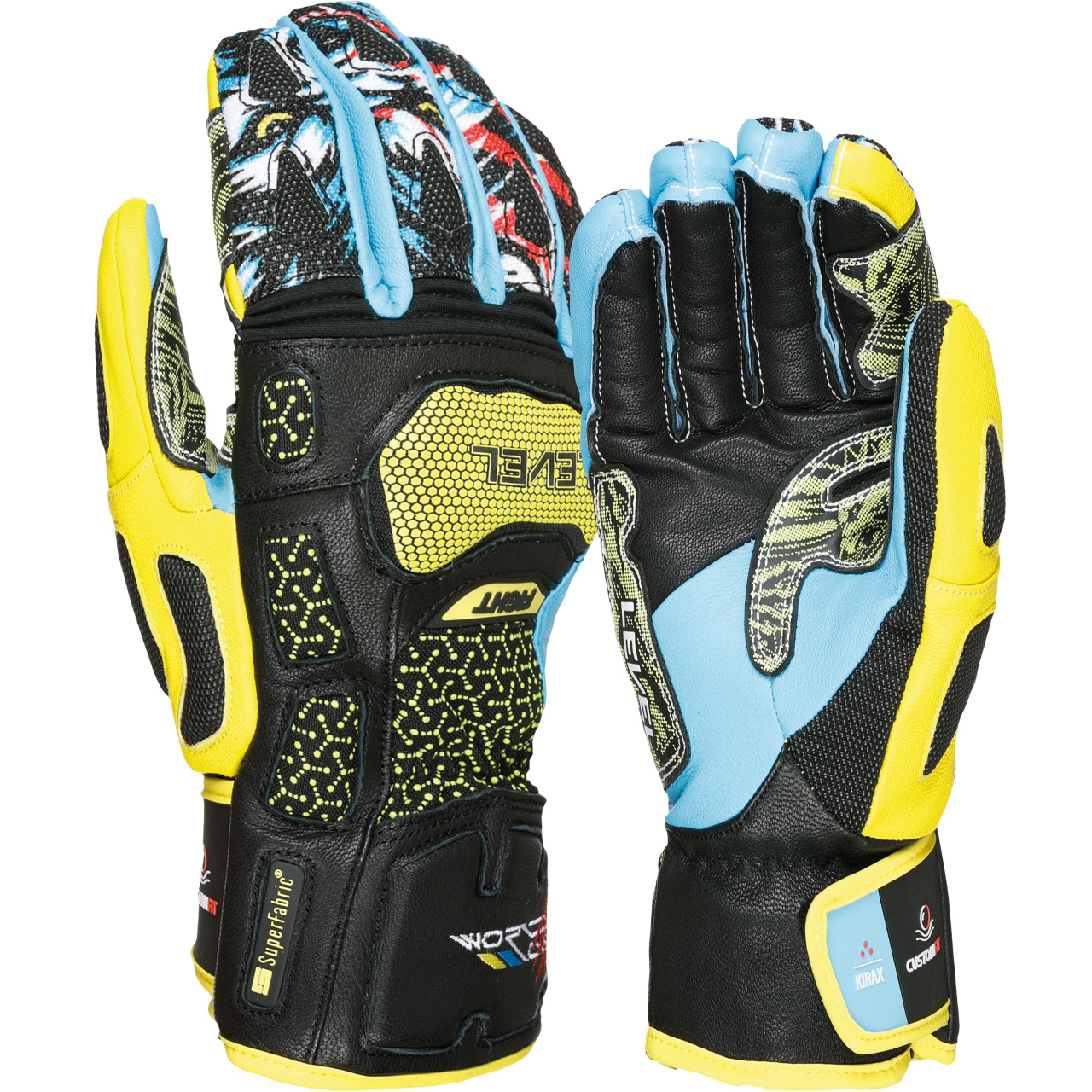 Level Rennhandschuh SQ CF yellow/blue - 7,5