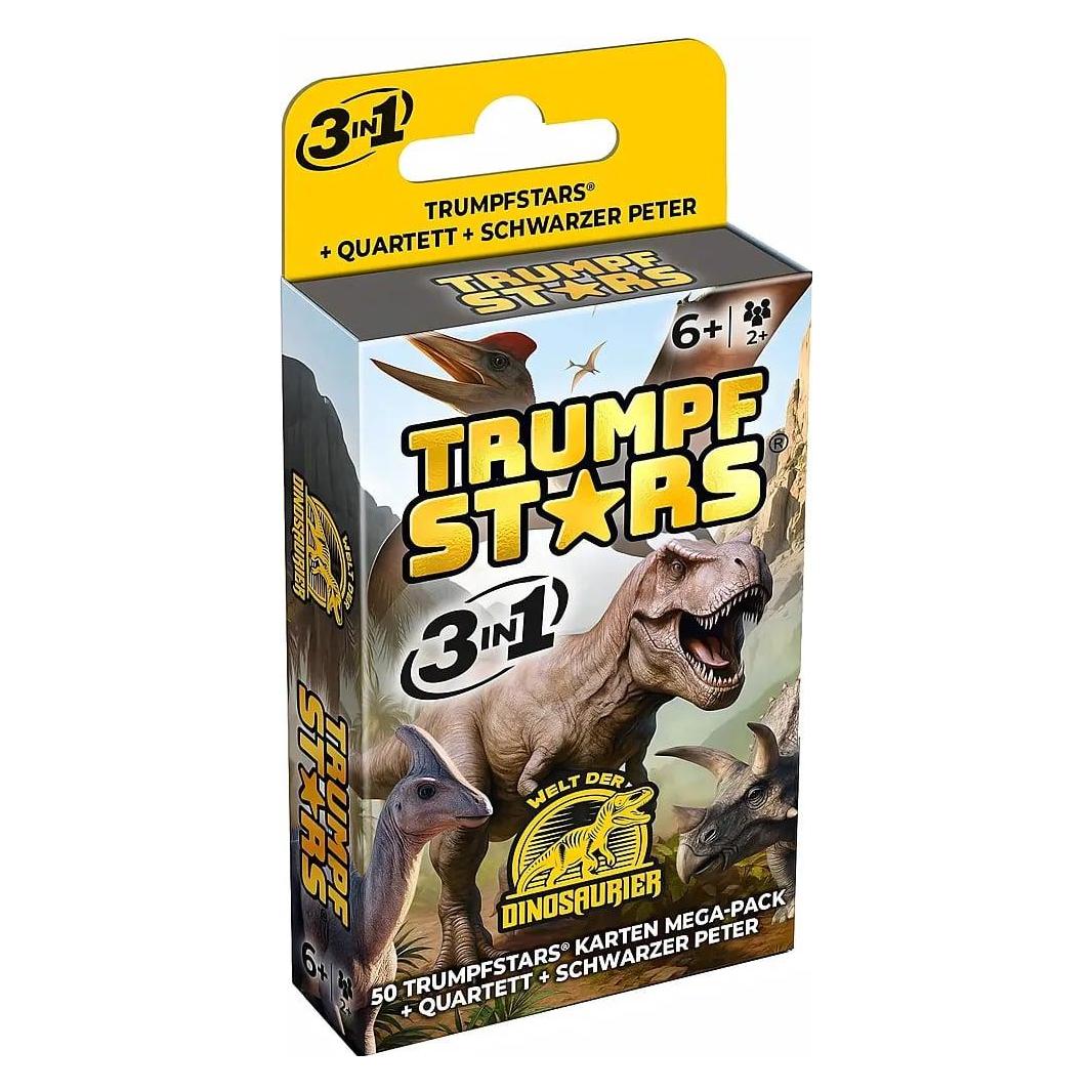 Gomazing Trumpfstars Welt der Dinosaurier - 3in1 Kartenspiel - 50 Spielkarten mit echten Dino-Fakten - Trumpf (Deutsch) (33277)