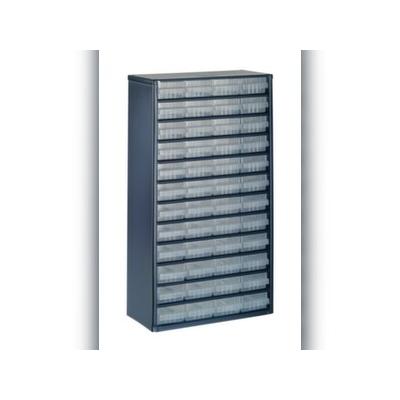 raaco Klarsicht-Magazin, HxBxT 555x307x150mm, 48 Schubladen, Gehäuse Stahlblech