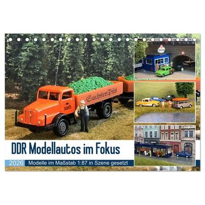 DDR Modellautos im Fokus (Tischkalender 2026 DIN A5 quer), CALVENDO Monatskalender