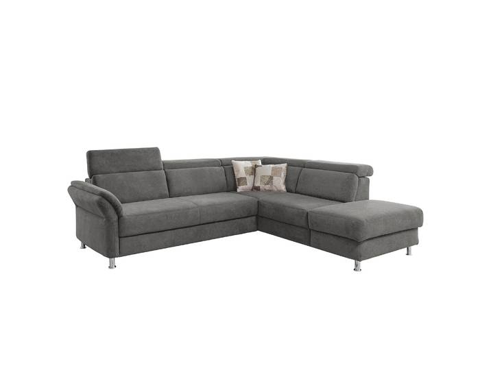 Ecksofa Calang Webstoff Grau/Grau Webstoff 267 x 97 x 228cm Ottomane davorstehend rechts Keine Funktion Modern