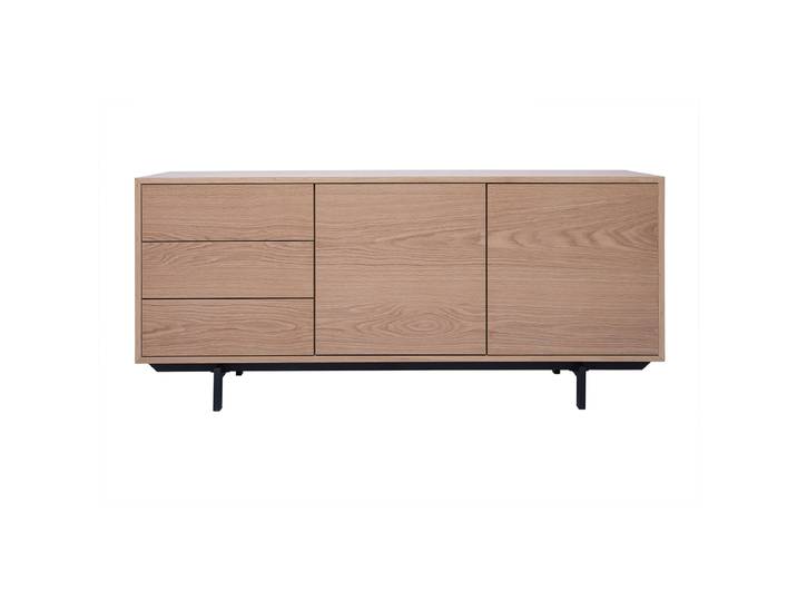 Buffet vintage finition bois chêne 2 portes 3 tiroirs L160 cm MANNY