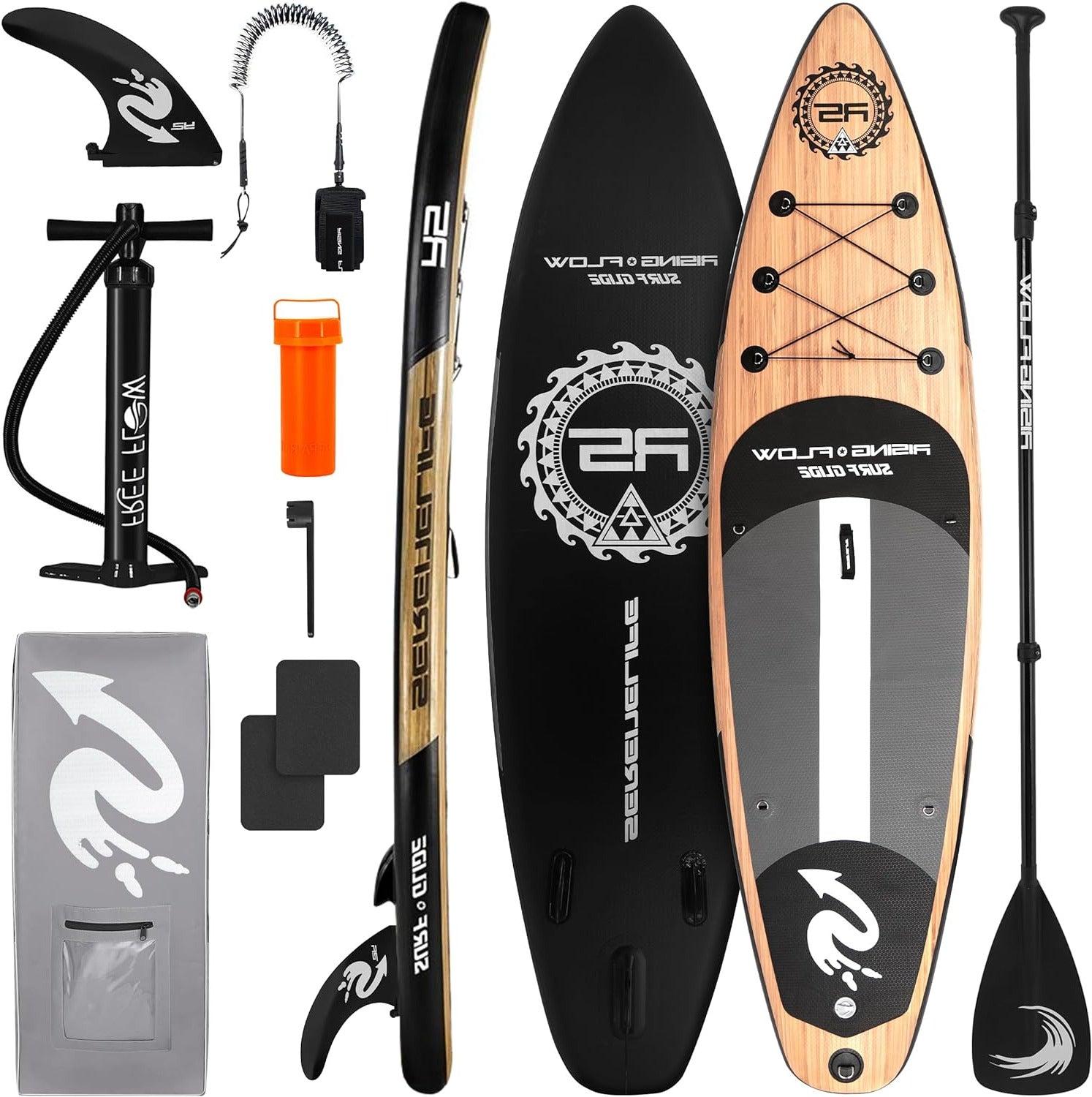 Aufblasbares Stand-Up-Paddleboard - SUP-Board - Paddelbrett - Aufblasbares Paddelboard - Supboard Timber