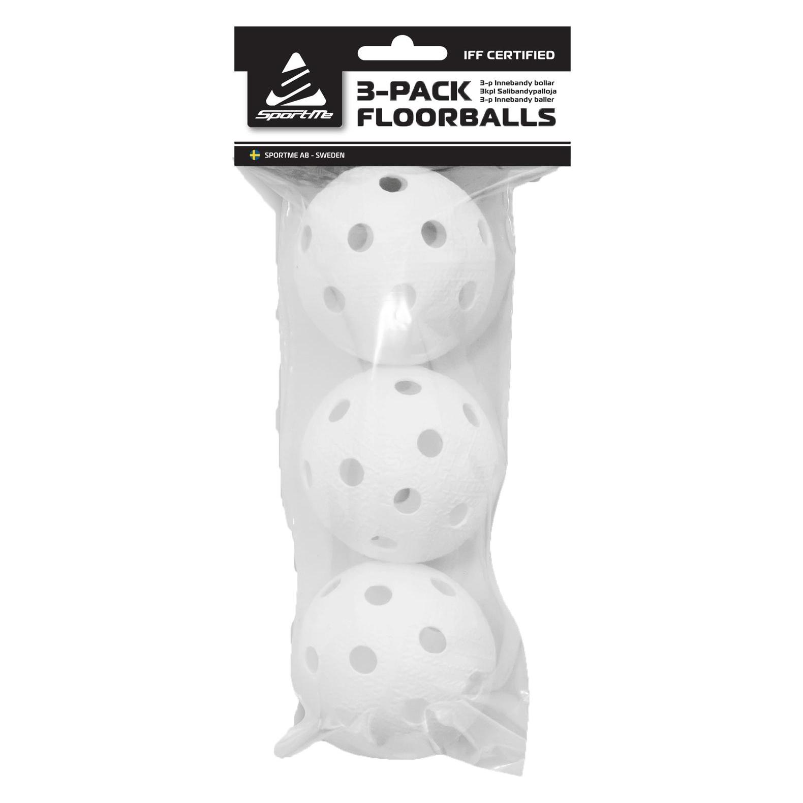 SportMe Innebandybollar 3 Pack IFF-God (7165)