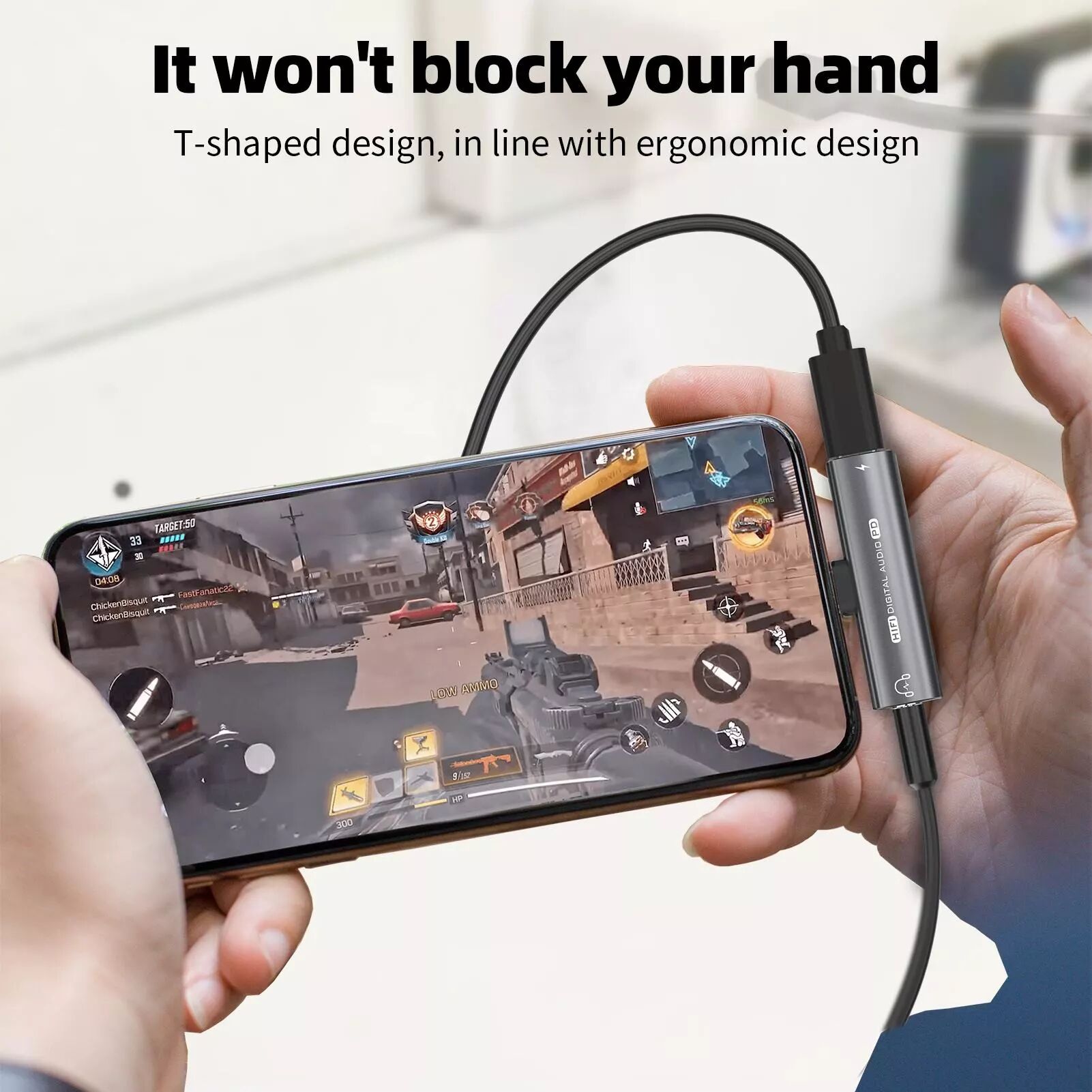 INF USB-C auf 3,5 mm Adapter für Kopfhörer und Ladegerät