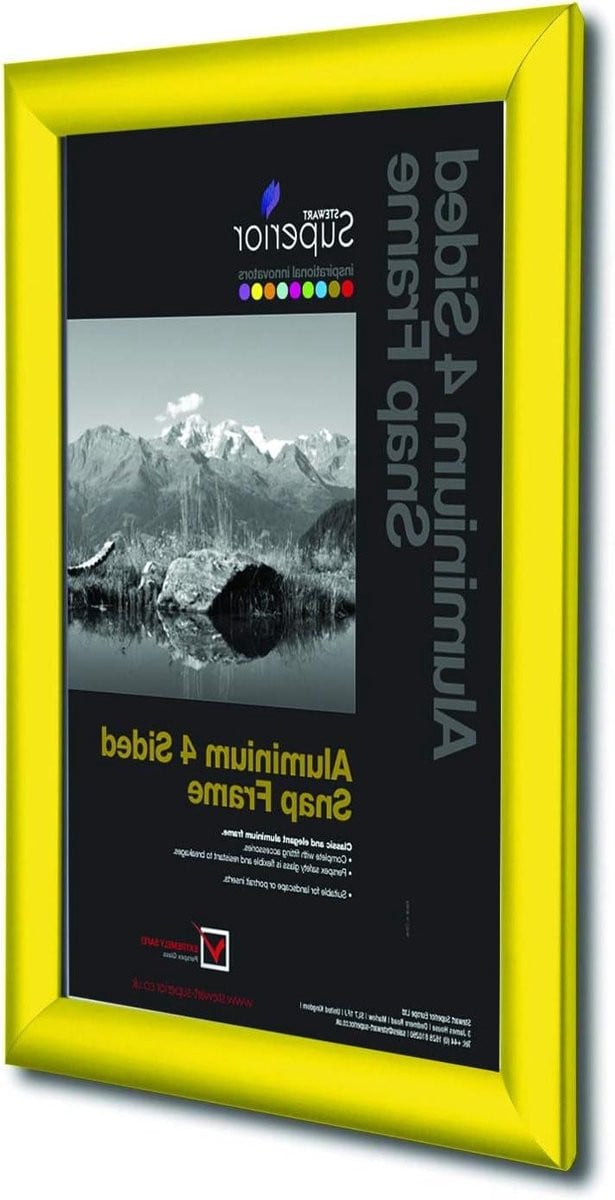 Poster Snap Frame Wandlijst Posterhouder A3 Geel