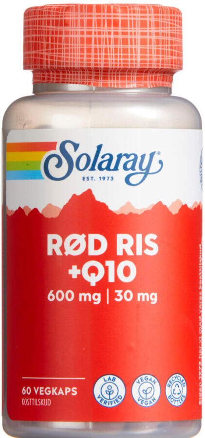 Solaray Rød Ris + Q10 Kosttilskud 60 stk