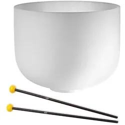 Meinl Sonic Energy Crystal Singing Bowl mit Schlägel (Klangschale), Perkussion, Weiss