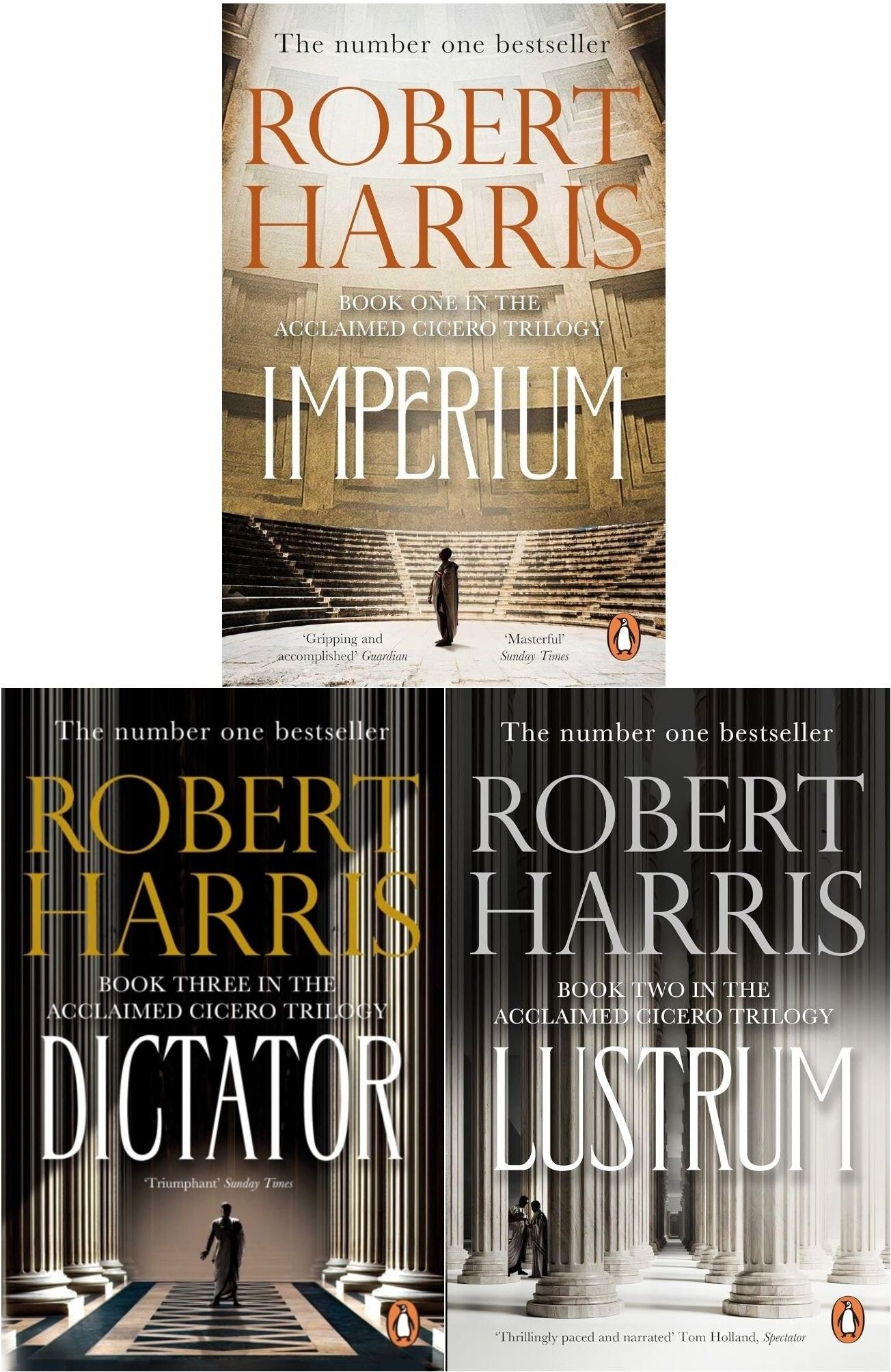 Arrow [New Covers] Cicero Trilogy Robert Harris Collection 3 Books Collection Set Imperium Lustrum Dictator