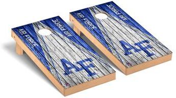 Skip's Garage Air Force Academy Falcons Triangle Cornhole Board Set