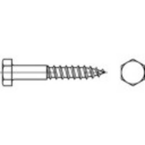 TOOLCRAFT 109217 Sechskantschraube 10mm 280mm Außensechskant DIN 571 Stahl galvanisch verzinkt 25St.