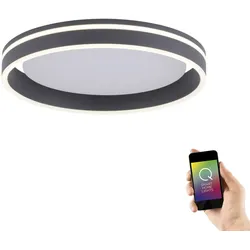 Paul Neuhaus, Q-VITO, LED-Deckenleuchte, anthrazit, Ø 40cm, rund, Smart Home