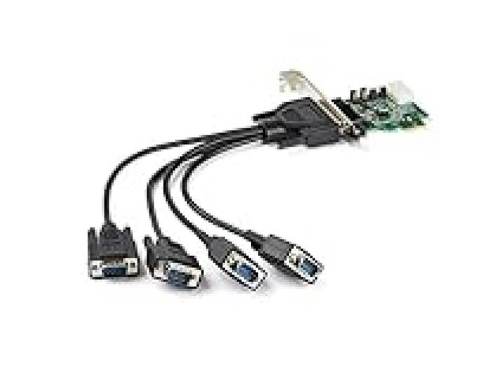 StarTech.com Carte Adaptateur Série RS232 PCI Express à 4 Ports - Carte Contrôleur Hôte Série PCIe RS232 - Carte PCIe vers Série DB9 - 16950 UART - Carte d'Extension - Win/Linux (PEX4S953)