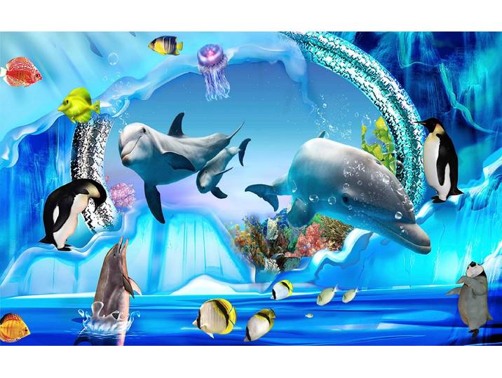Fototapete PAPERMOON Unterwasserwelt , bunt, B:2,5m L:1,86m, Vlies, Tapeten, Fototapete