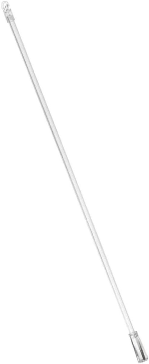 Gordijn trekstang voor raamdecoratie, transparant PP materiaal, 48 cm