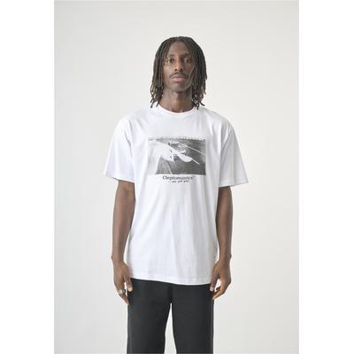 T-Shirt CLEPTOMANICX "We got you..", Herren, Gr. S, weiß, 100% Baumwolle, bedruckt, normal, Rundhals, Shirts T-Shirt, mit coolem Frontprint