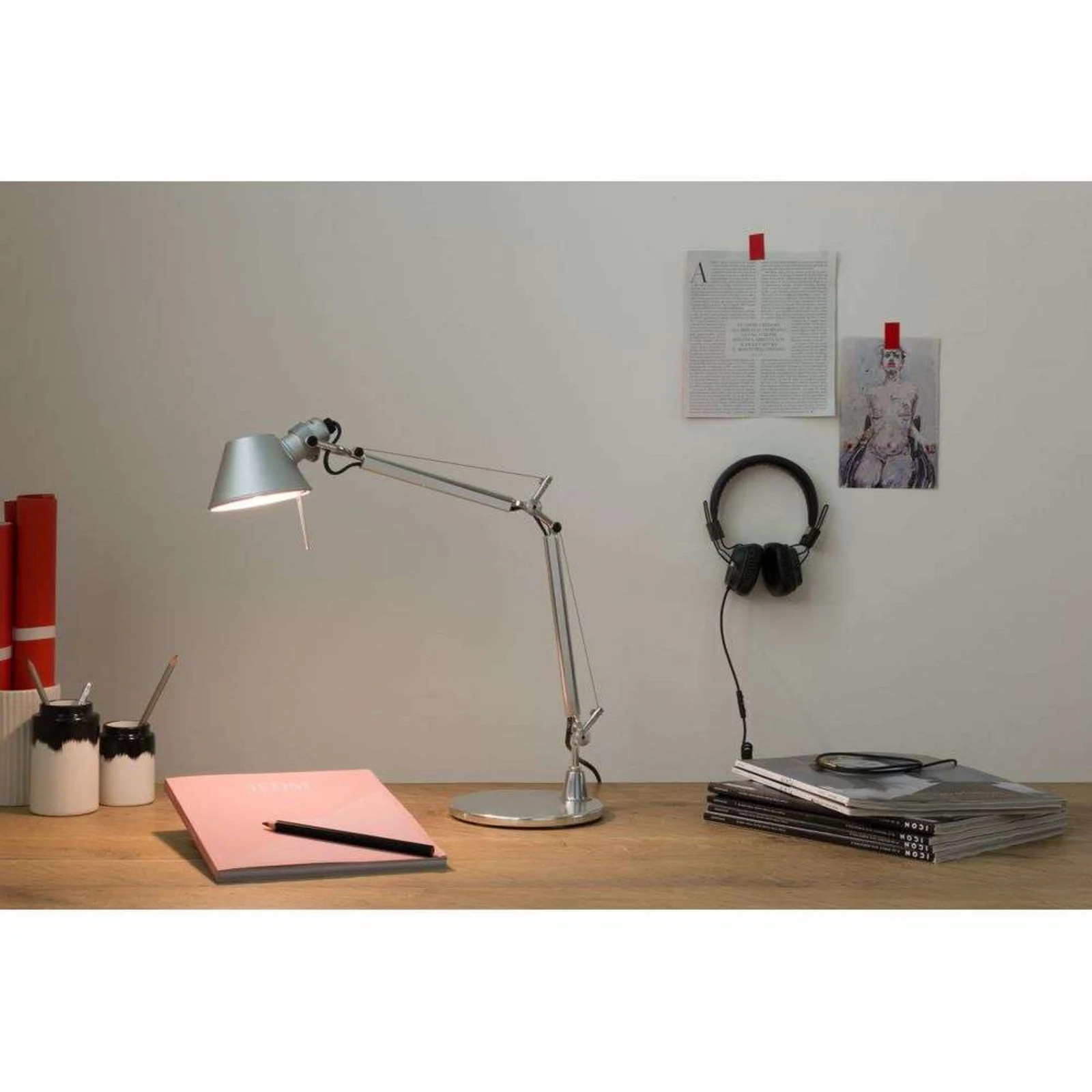 Artemide Tolomeo Micro Tafellamp - Aluminium - Blanco
