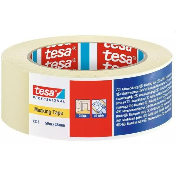 tesa Universele afplaktape Papier Zandkleurig 50 meter