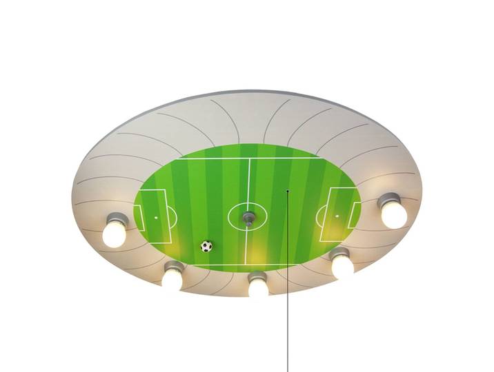 Niermann Standby Deckenlampe FUßBALLSTADION, grün, für Kinderzimmer, Holz, Deckenlampe