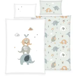 BabyBest Kinderbettwäsche Elephants 40x60cm, 100x135cm - mehrfarbig - 40x60/100x135cm