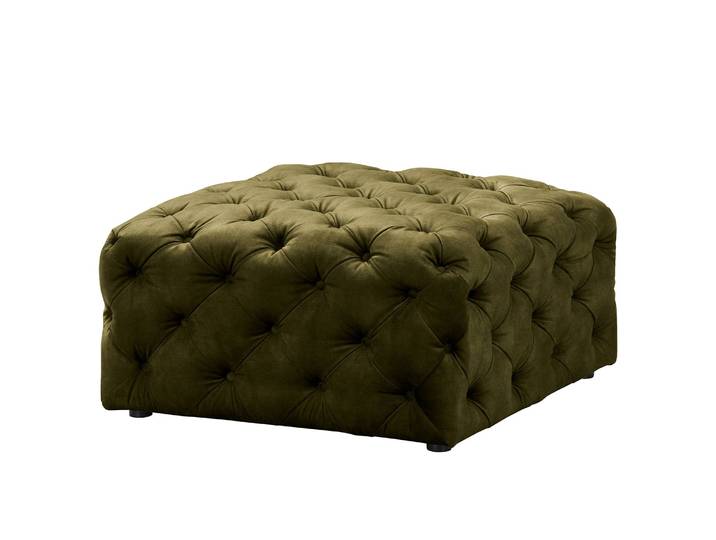Repose-pieds Merlin 80 x 42 x 80cm Vert Velours Tomi: Vert vieilli