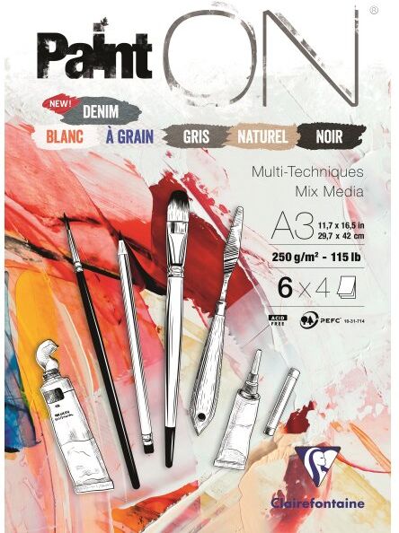 Clairefontaine Painton Tegneblok   Ass.   A3